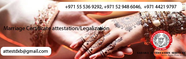 marriage certificate apostille Dubai, marriage certificate attestation 